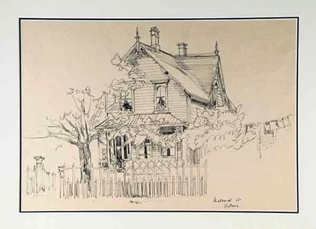 sketch of James Bay house by Doreen